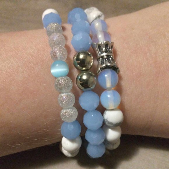 Set of 3 Gemstone Bracelets - Picture 3 of 7